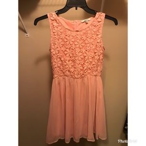 Lace and chiffon dress